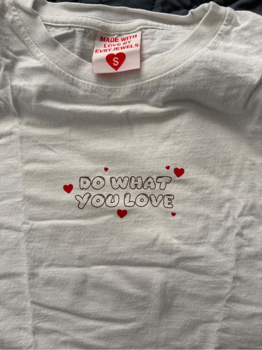 'Do What You Love' White Cropped T-Shirt